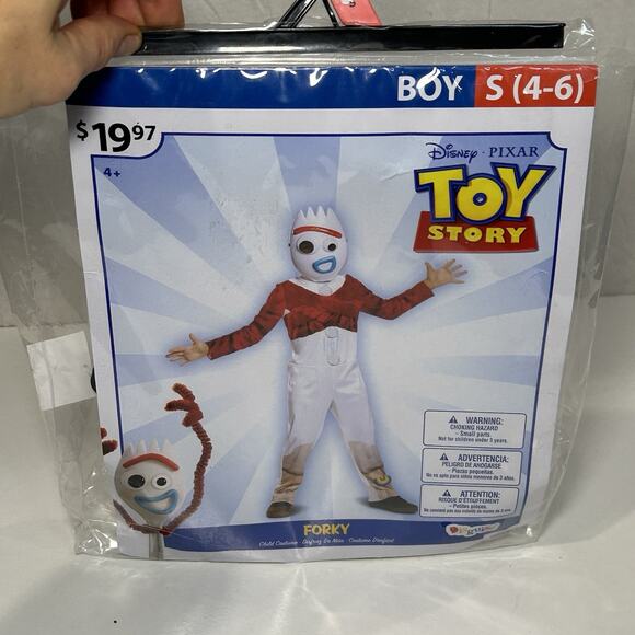 Disney Other - Disney Pixar Toy Story Halloween Costume “Forky” Boys Size Small (4-6) New
